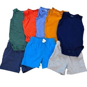 Carter’s body suits & Okie Dokie shorts